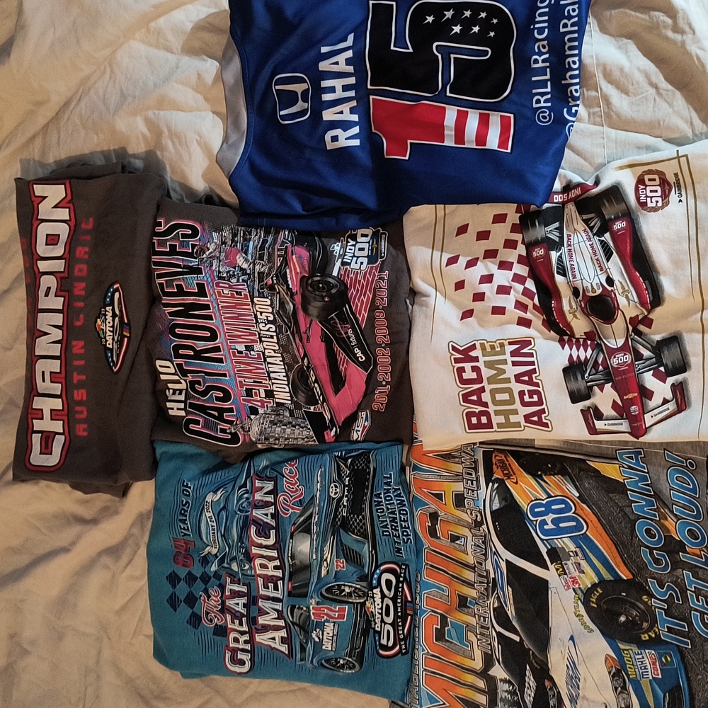 Boys Nascar and Indy Car short sleeved shirts